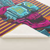 Couverture Sherpa Cyber Skull Virtual Reality Cyberpunk disquette (3/4)