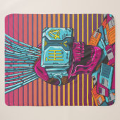 Couverture Sherpa Cyber Skull Virtual Reality Cyberpunk disquette (Devant (Horizontal))