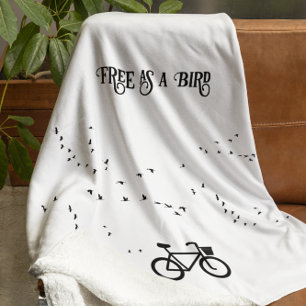 Couverture Sherpa Cycling Life, gratuit comme un oiseau personnalisa