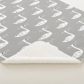 Couverture Sherpa Cygnes et vagues (3/4)