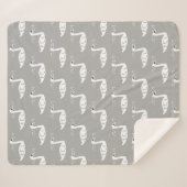 Couverture Sherpa Cygnes et vagues (Devant (Horizontal))