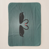 Couverture Sherpa Cygnes Noirs (Devant)