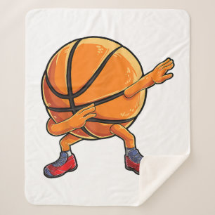 Couverture Sherpa Dabbing Basketball Ball Funny Boys Hommes Femmes S