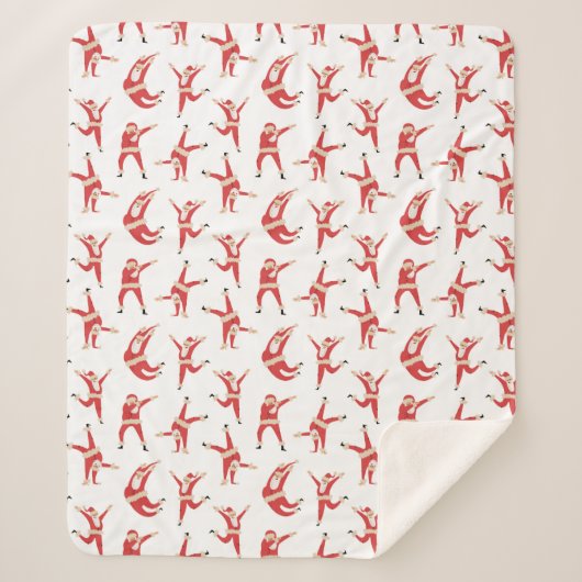 Couverture Sherpa Dabing Père Noël Fun Motif de Noël (Devant)