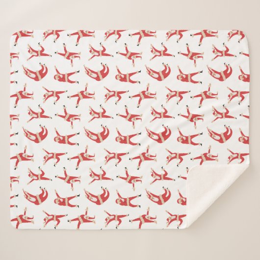 Couverture Sherpa Dabing Père Noël Fun Motif de Noël (Devant (Horizontal))