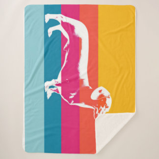 Couverture Sherpa Dachshund by colorful stripes