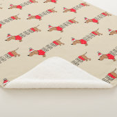 Couverture Sherpa Dachshund Christmas Sherpa Fleece Blanket (3/4)