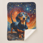 Couverture Sherpa Dachshund Doxie Weiner Chien Artsy (Devant)