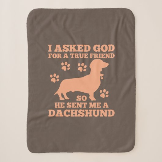Couverture Sherpa Dachshund Est Mon Vrai Ami (Devant)