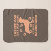 Couverture Sherpa Dachshund Est Mon Vrai Ami (Devant (Horizontal))