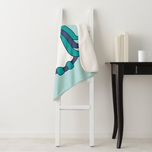 Couverture Sherpa Dadacorn Avec Lunettes De Soleil (En situation)