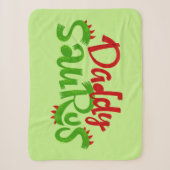 Couverture Sherpa Daddy Saurus Dinosaur (Devant)