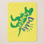 Couverture Sherpa Daddy Saurus T-Rex Silhouette (Devant)