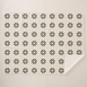 Couverture Sherpa Daisy Delft Monochrome Blossom (Devant (Horizontal))