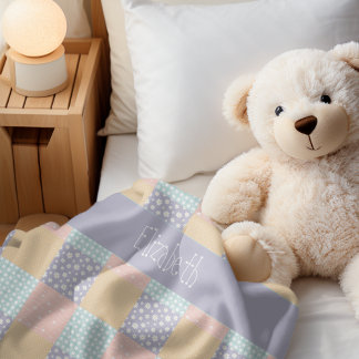 Couverture Sherpa Daisy Dream Pastel Patchwork