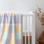 Couverture Sherpa Daisy Dream Pastel Patchwork