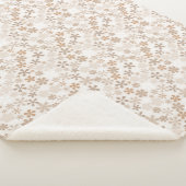 Couverture Sherpa Daisy Flowers Beige Floral Aesthetic Ditsy Tan (3/4)