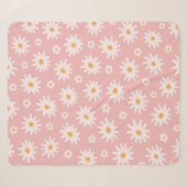 Couverture Sherpa Daisy flowers seamless pattern. Floral backgrounda (Devant (Horizontal))