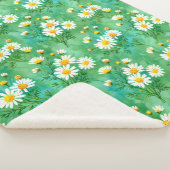 Couverture Sherpa Daisy Whispers – Watercolor Meadow Pattern (3/4)