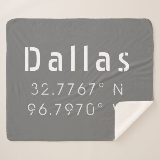 Couverture Sherpa Dallas Latitude et Longitude (Devant (Horizontal))