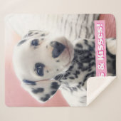 Couverture Sherpa Dalmatian Heart Nose (Devant (Horizontal))