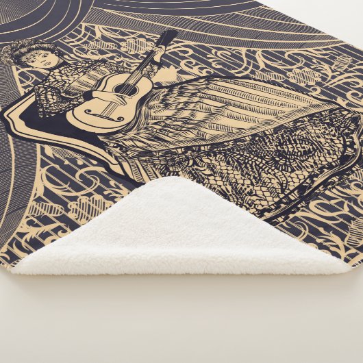 Couverture Sherpa Dame avec guitare (3/4)