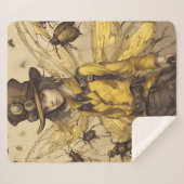 Couverture Sherpa Dame Insecte Steampunk (Devant (Horizontal))