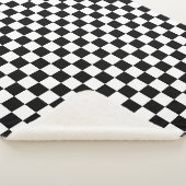 Couverture Sherpa Damier noir classique (3/4)