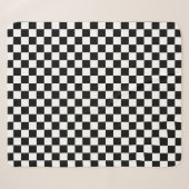 Couverture Sherpa Damier noir classique (Devant (Horizontal))