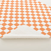 Couverture Sherpa Damier orange visuel classique (3/4)