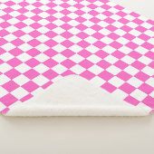 Couverture Sherpa Damier rose visuel classique (3/4)