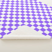 Couverture Sherpa Damier violet classique (3/4)