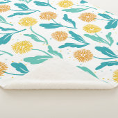 Couverture Sherpa Dandelion jaune motif floral - Inspiré par la natu (3/4)