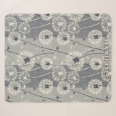 Couverture Sherpa Dandelion monochrome moderne (Devant (Horizontal))