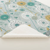 Couverture Sherpa Dandelion Whimsical - Jaune, Blanc & Turquoise (3/4)