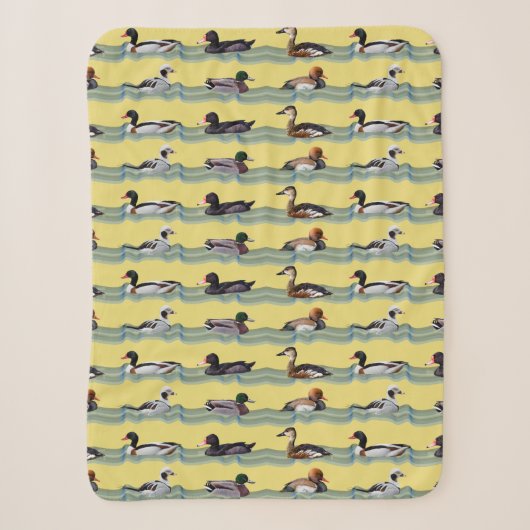 Couverture Sherpa Dandy Ducks (Jaune) (Devant)