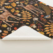Couverture Sherpa Dans les bois / Cerf d'automne sur noir (3/4)