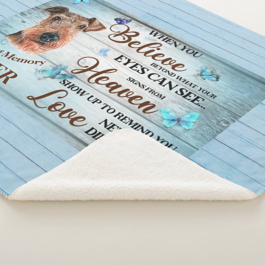 Couverture Sherpa Dans Love Mémoire Chien Mémoriaux Airedale terrier (3/4)