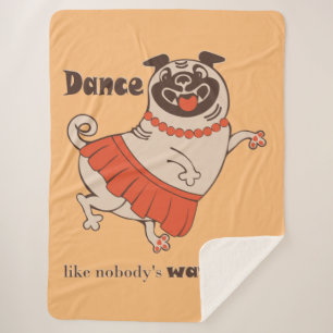 Couverture Sherpa Danse comme personne ne regarde Carlin Girl