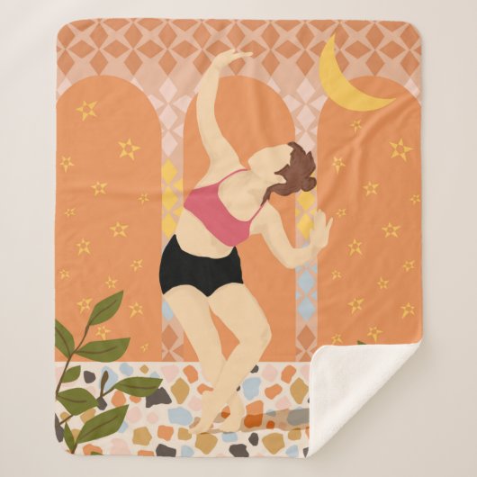 Couverture Sherpa Danse Lune (Devant)