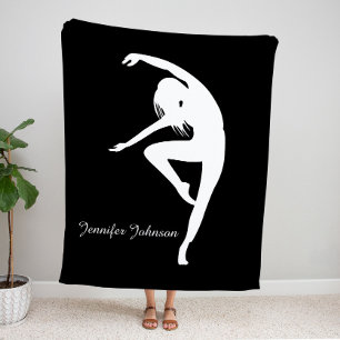 Couverture Sherpa Danse moderne Silhouette Danse Noir & Blanc
