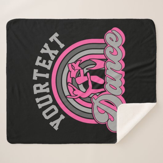 Couverture Sherpa Danseur de ballet AJOUTER DU TEXTE Danse classique (Devant (Horizontal))