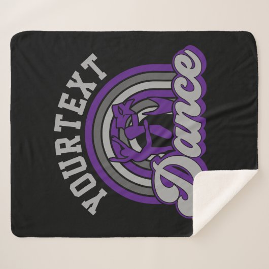 Couverture Sherpa Danseur de ballet AJOUTER DU TEXTE Danse classique (Devant (Horizontal))