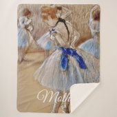 Couverture Sherpa Danseur de Dega avec ruban bleu (Devant)
