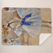 Couverture Sherpa Danseur de Dega avec ruban bleu  (Devant (Horizontal))