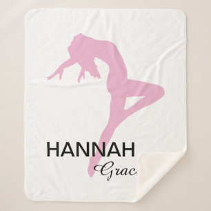 Couverture Sherpa Danseur de jazz rose personnalisé