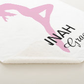 Couverture Sherpa Danseur de jazz rose personnalisé (3/4)