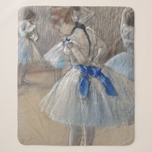 Couverture Sherpa Danseuse au ruban bleu Edgar Degas (Devant)