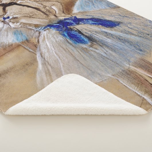 Couverture Sherpa Danseuse de Dega avec ruban bleu (3/4)