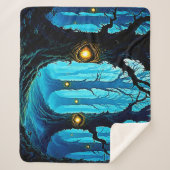Couverture Sherpa Dark Fantasy Eyeball Forest Design (Devant)